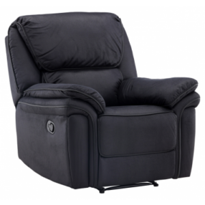 Lænestol med vippefunktion i microfiber H96 cm - Sort