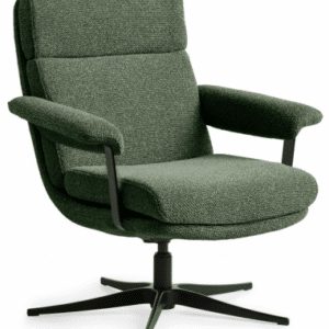 Callum lænestol med vippefunktion i stof H79 cm - Sort/Mosgrøn