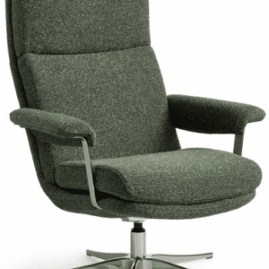 Connor lænestol med vippefunktion i stof H96,5 cm - Krom/Mosgrøn