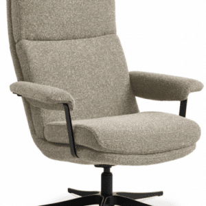 Connor lænestol med vippefunktion i stof H96,5 cm - Sort/Beige