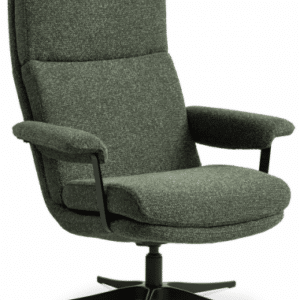 Connor lænestol med vippefunktion i stof H96,5 cm - Sort/Mosgrøn
